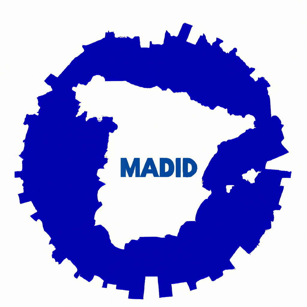 Mapa estilizado de Madrid, España
